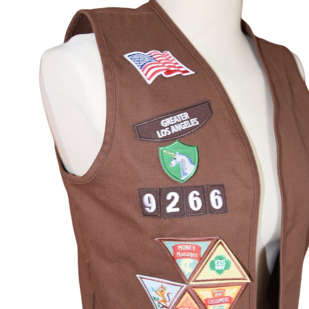 Girl Scouts Vest w/ Patches Size Medium Greater Los Angeles